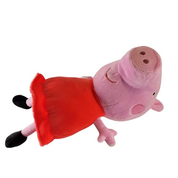 Peppa Pig Plush Doll Red Dress 12" Stuffed Animal Toy Cartoon Plushy Stuffy - Picture 6 of 6